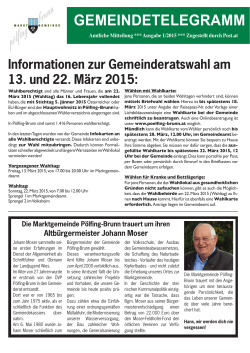 Gemeindetelegramm 1/2015 - Pölfing