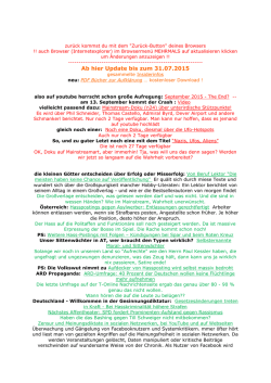 Aktuelles Juli 2015