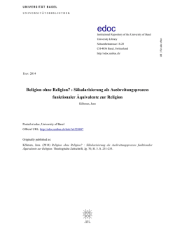 Gott und die moderne Welt - R&uuml;ckkehr oder Untergang der Relig