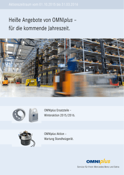 Hei&szlig;e Angebote von OMNIplus &ndash; f&uuml;r die kommende Jahreszeit.