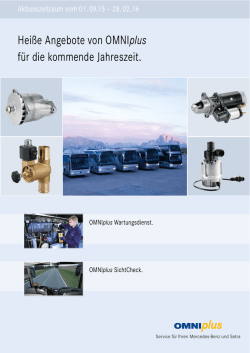 Hei&szlig;e Angebote von OMNIplus f&uuml;r die kommende Jahreszeit.