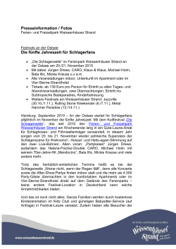 PDF Pressemeldung "Die fünfte Jahreszeit für Schlagerfans"