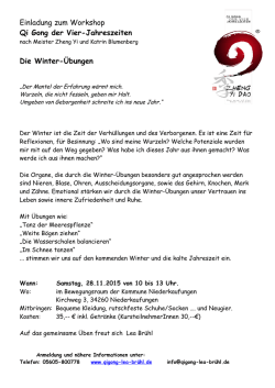 Einladung zu Qi Gong-Workshop