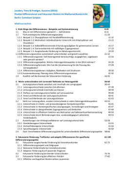 Leuders, Timo & Prediger, Susanne (2016): Flexibel differenzieren