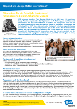 im Infoblatt - Die Johanniter
