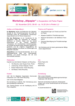 Workshop „Altpapier“ in Kooperation mit Perlen Papier 05