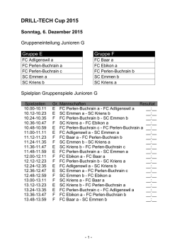 DRILL-TECH Cup 2015 - FC Perlen