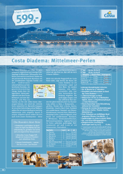 Costa Diadema: Mittelmeer-Perlen - Hauser