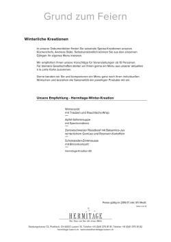 Im vergangenen Jahr durften wir f&uuml;r Sie sch&ouml;pferisch t&auml;tig sein und
