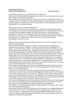 Dienstag 08. September 2015 "Hundestaffel