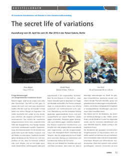 The secret life of variations