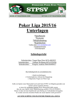 Poker Liga 2015/16 Unterlagen