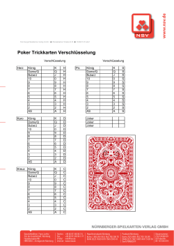 Poker Trickkarten Verschlüsselung