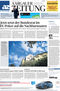 Jetzt setzt der Bundesrat im EU-Poker auf die Nachbarstaaten