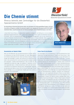 Die Chemie stimmt - Biesterfeld Spezialchemie GmbH