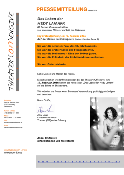 infos zur produktion - Theater (Off)ensive