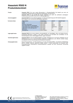Hassotekt R500 N Produktdatenblatt