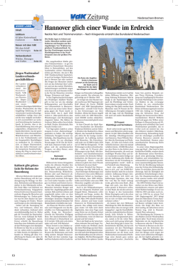 Hannover glich einer Wunde im Erdreich