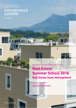 Real Estate Summer School 2016
