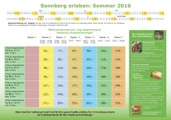 Sonnberg erleben: Sommer 2016