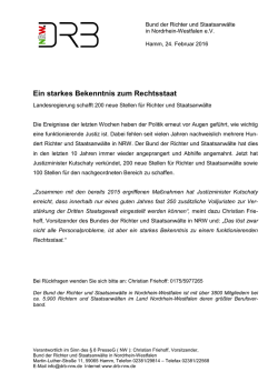 Ein starkes Bekenntnis zum Rechtsstaat