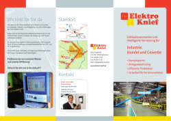 Infoflyer Geb&auml;udeautomation