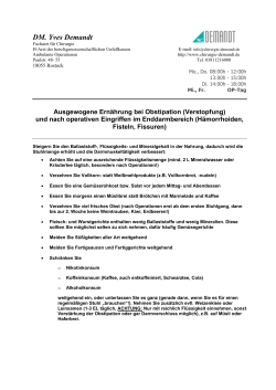 Patienteninformation Obstipation - Chirurgie Rostock, Chirurgische