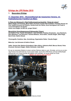 Erfolge der JFR Reiter 2015