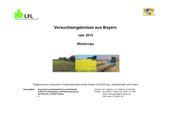 Winterraps 2015 - Bayerische Landesanstalt für Landwirtschaft