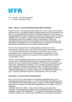 IFFA &ndash; die Nr. 1 der Fleischwirtschaft: Meet The Best!