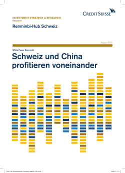 Schweiz und China profitieren voneinander