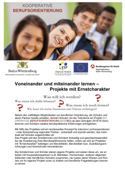 Infoblatt f&uuml;r Schulen