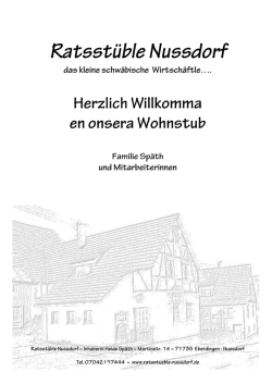 Herzlich Willkommen - Ratsstüble Nussdorf