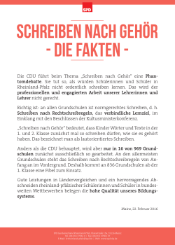 Schreiben nach Gehör - SPD Rheinland
