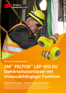 3M™ PELTOR™ LEP-100 EU Gehörschutzstöpsel mit