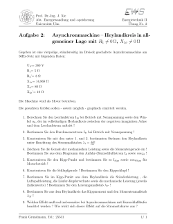 Aufgabe 2: Asynchronmaschine – Heylandkreis in all