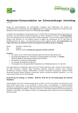 Neophyten-Eintauschaktion am Schwarzenburger Umwelttag