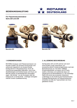 Rotarex Flaschendruckminderer Serie 225 und 230 (PDF 831kb)