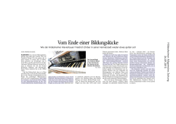 HILDESHEIM. Es ist keine Bildungslücke, könnte aber bald eine
