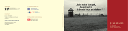 Ich habe Angst, Auschwitz k&ouml;nnte nur schlafen.