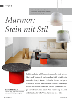 In fr&uuml;heren Zeiten galt Marmor als prunkvoller Ausdruck von Macht