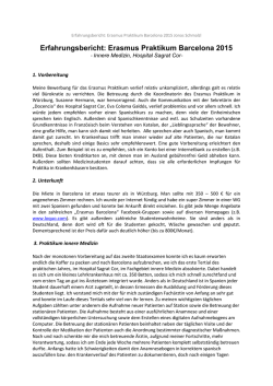 Erfahrungsbericht: Erasmus Praktikum Barcelona 2015