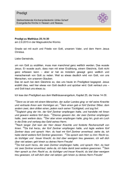Download: Predigt vom 2.8.15 in Worms