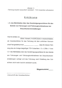 (Muster l) Fahrzeug bau/ich wesentlich verändert