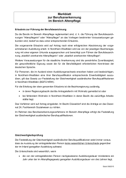 Merkblatt Altenpflege - Bezirksregierung Düsseldorf