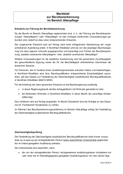 Merkblatt Altenpflege - Bezirksregierung D&uuml;sseldorf