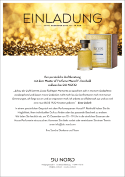 Ihre pers&ouml;nliche Duftberatung mit dem Master of Perfume Marcel F