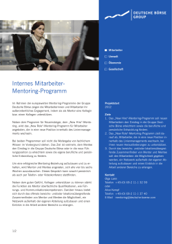 Internes Mitarbeiter- Mentoring-Programm