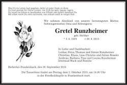 Gretel Runzheimer - Zurück zu mittelhessen