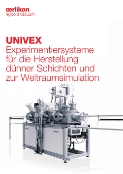 UNIVEX Experimentiersysteme für die Herstellung dünner